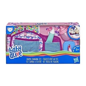 Bebe Vivo Bolsa De Pañales De Repuesto Para Muñeca Color Violeta Diseño De La Tela Flores - Image 2