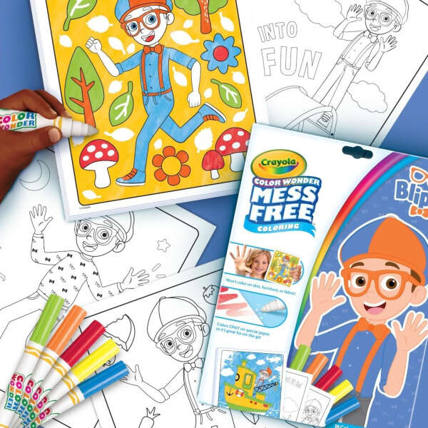 Crayola Color Wonder Blippi, Hojas Para Colorear/marcadores Color Arcoiris - Image 2