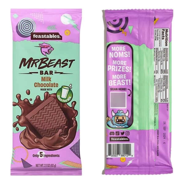 Mr Beast Feastables Barras De Chocolate - Crujientes 3 Und - Image 3