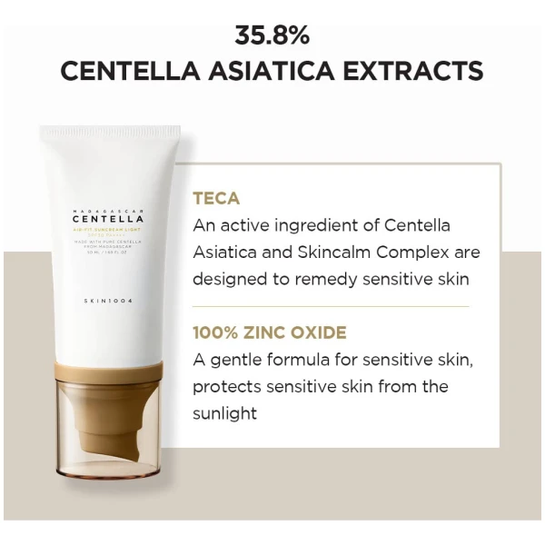 Protector Solar Skin1004 Madagascar Centella Air-fit Suncream Light 30fps En Crema 50ml - Image 2