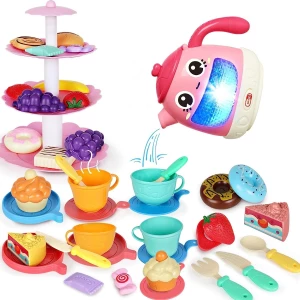 Gaozishuo Juego De Té Para Niñas Pequeñas De 3 A 6, 48 Pieza