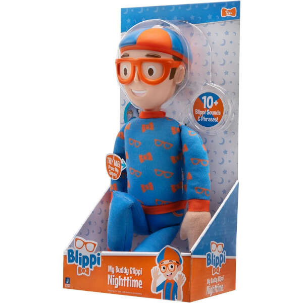 Peluche Blippi Función Nocturna Con 11 Sonidos 40.64cm Color Azul Acero - Image 3