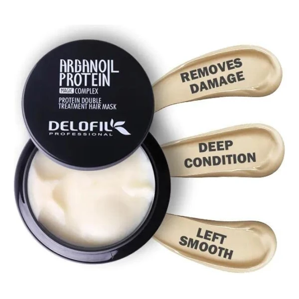 Delofil Mascarilla Aceite De Argán Para Cabello Seco 500ml - Image 2