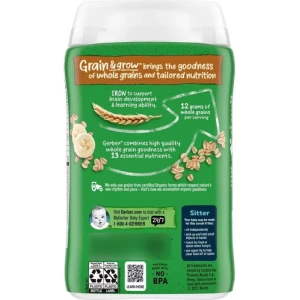 Gerber Cereal De Avena-plátano Orgánico Grain&grow 227gr - Image 2
