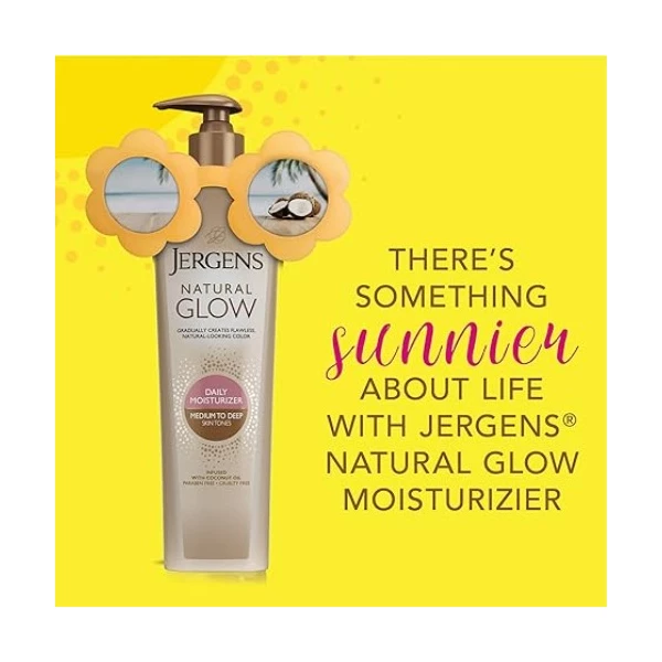 Jergens Crema Hidratante Para Brillo Bronceado Natural Momento De Aplicación Día Tipo De Piel Todo Tipo De Piel - Image 3