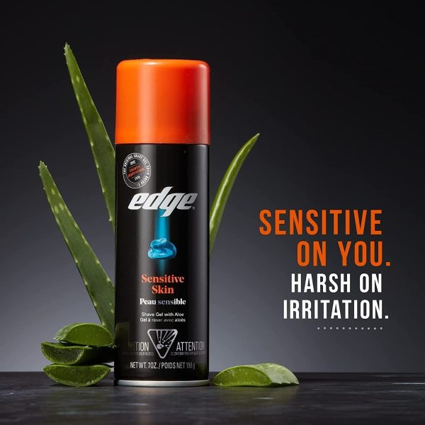Edge Gel De Afeitado Para Hombres Con Aloe Vera Pack 3 - Image 3