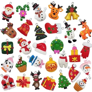 Adornos Para Arbol De Navidad Mini Resina 30 Piezas