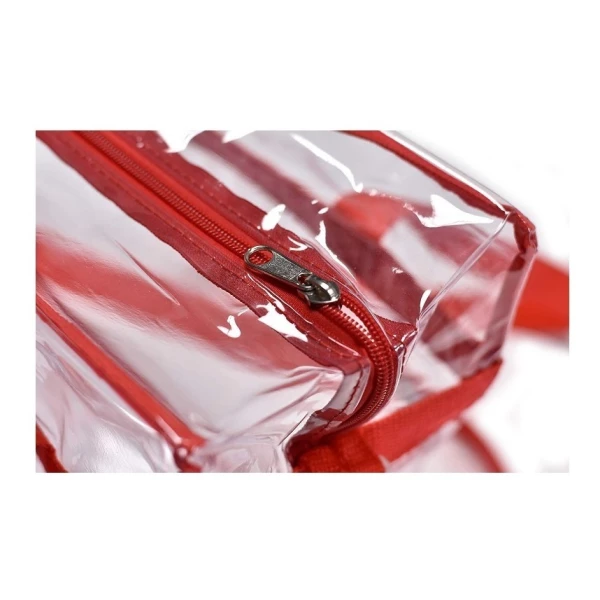 Bolso Tote Transparente Aprobado Por El Estadio Nfl - Tirant Color Rojo Diseño De La Tela Liso - Image 4