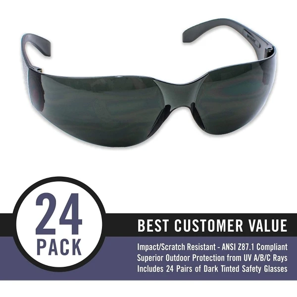 Aqulius Gafas De Seguridad Antirreflejantes Uv Paquete De 24 - Image 2