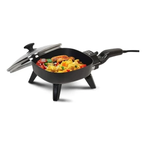 Elite Gourmet Sartén Eléctrica Antiadherente 18cm Color Negro Frecuencia N A