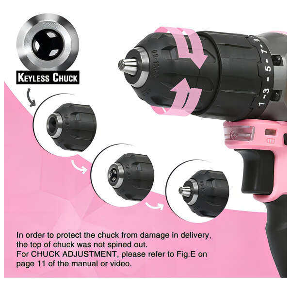Taladro Inalámbrico Workpro 20v, Kit Completo Rosa, 1500 Rpm Color Rosa Frecuencia 60hz - Image 3