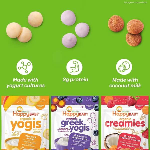 Snack Yogur Orgánico Bebés Y Niños Happy Baby Organic Yogis - Image 4