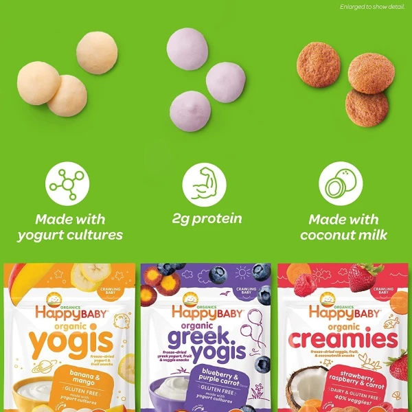 Snack Yogur Orgánico Bebés Y Niños Happy Baby Organic Yogis - Image 4