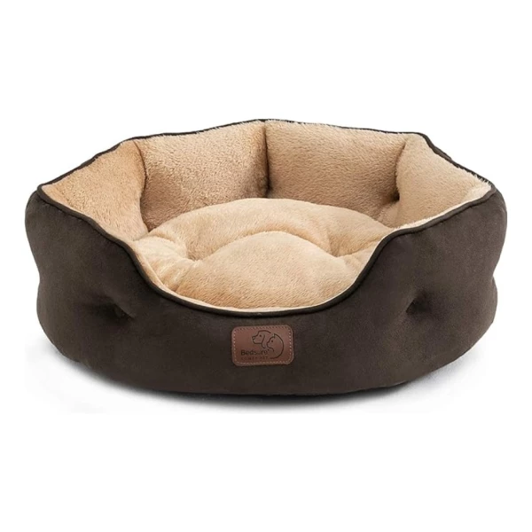 Bedsure - Cama Lavable Para Perros Y Gatos Pequeños Color Marrón Diseño Pequeña - Image 3
