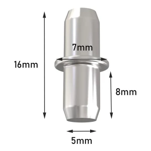 Clavijas Para Estantes 5mm Paquete De 50 Níquel Y Metal - Image 2