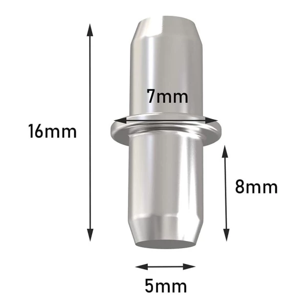 Clavijas Para Estantes 5mm Paquete De 50 Níquel Y Metal - Image 2