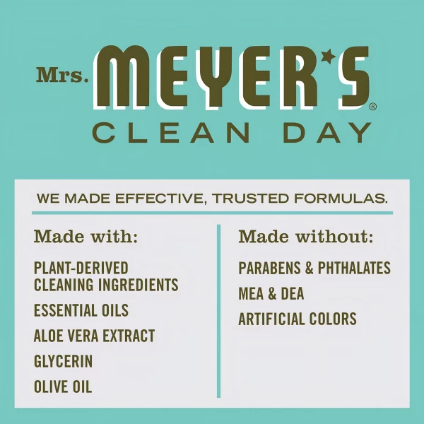 Mrs. Meyer's Jabón Para Manos, Aceites Esenciales, Albahaca - Image 3
