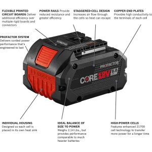 Bosch Batería De Rendimiento Gba18v80 Core18v 8.0 Ah - Image 5