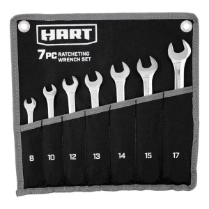 Hart Juego De Llaves De Trinquete Mm De 7 Piezas, Cromadas Color Cromado - Image 2