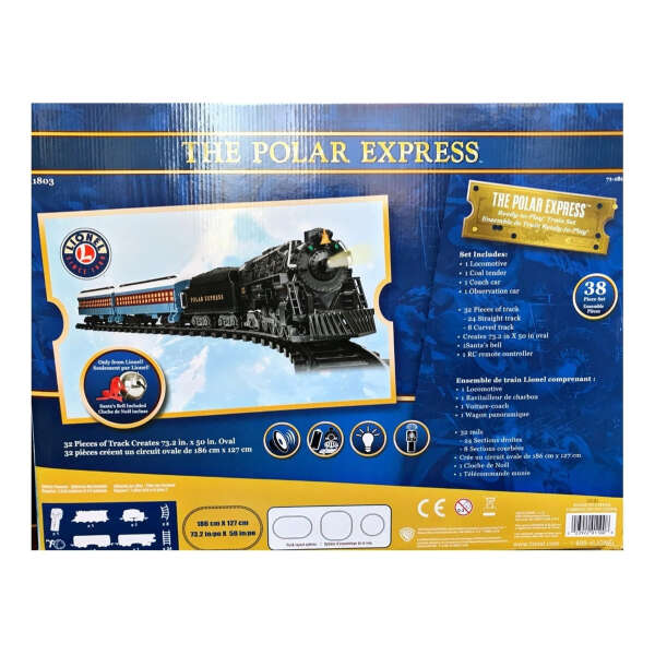 Tren Electrico Expreso Polar Listo Para Jugar Navidad Color Azul - Image 3