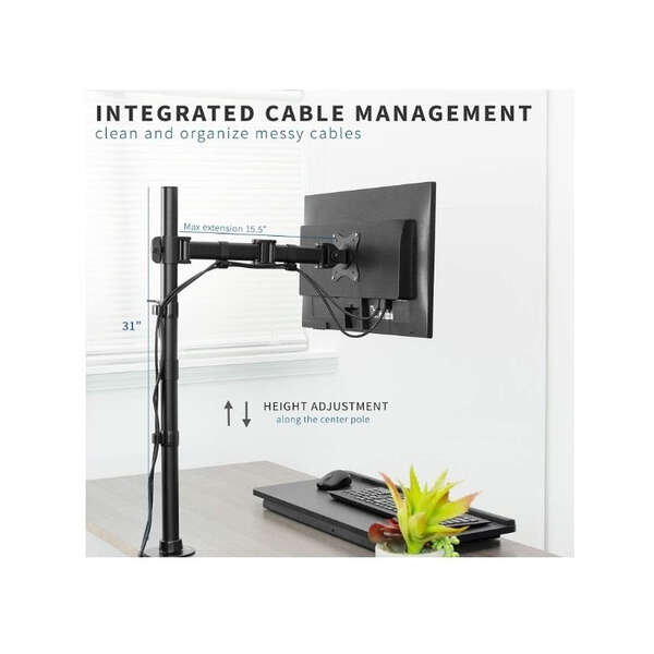 Vivo Montaje Monitor Extra Alto Ajustable Pantalla Hasta 32 Color Negro - Image 5