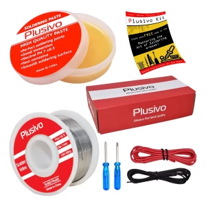 Plusivo - Kit Fundente Alambre De Soldadura, Pasta Colofonia
