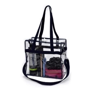 Bolso Tote Transparente Aprobado Por El Estadio Nfl - Tirant Color Azul Oscuro Diseño De La Tela Liso