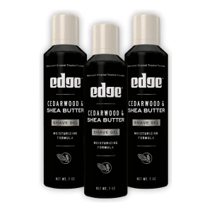 Edge Gel De Afeitado Para Hombre, Manteca De Karité Pack 3