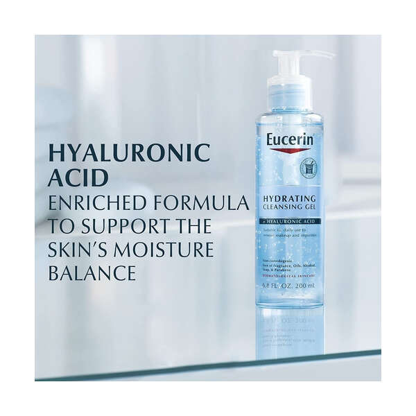 Eucerin Gel Limpiador Hidratante Facial Y Ácido Hialurónico Tipo De Piel Todo Tipo De Piel - Image 3