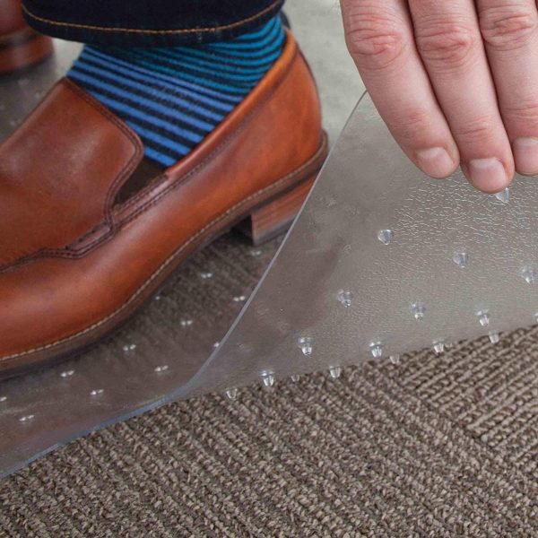 Tapete Para Silla Ofm De 36 X 48 Pulgadas Para Alfombra Baja Color Blanco Diseño De La Tela Plastica - Image 3