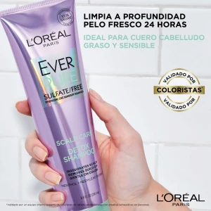 Loréal Paris Shampoo Ever Pure Scalp Detox Sin Sulfatos 250ml - Image 2