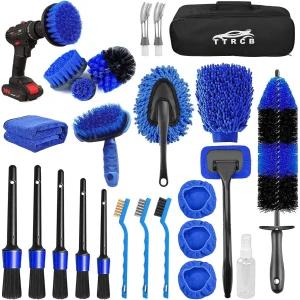 Kit Cepillos Para Auto Profesional Limpiar Interior Exterior
