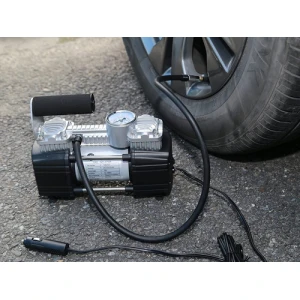Tirewell 12v Neumático Inflador, Pesado Bomba Doble Cilindro Color Negro - Image 5