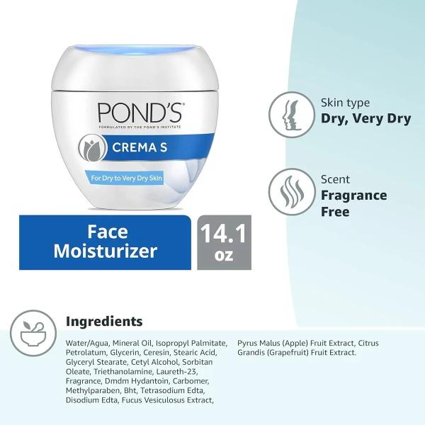 Pond's Crema Hidratante Nutritiva, Crema S 400gr - Image 2