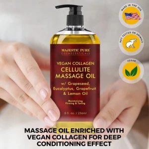 Aceite Para Masaje Anticelulítico Majestic Pure 236ml Tipo De Envase Botella - Image 4