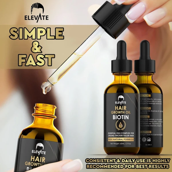 Elevate Suero De Biotin Para El Crecimiento Del Cabello 60ml - Image 3