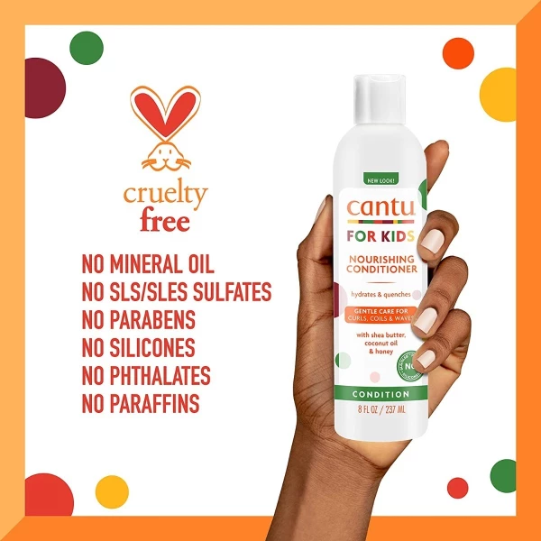 Cantu Kids Acondicionador Para Niños Cabello Rizado 237ml - Image 5