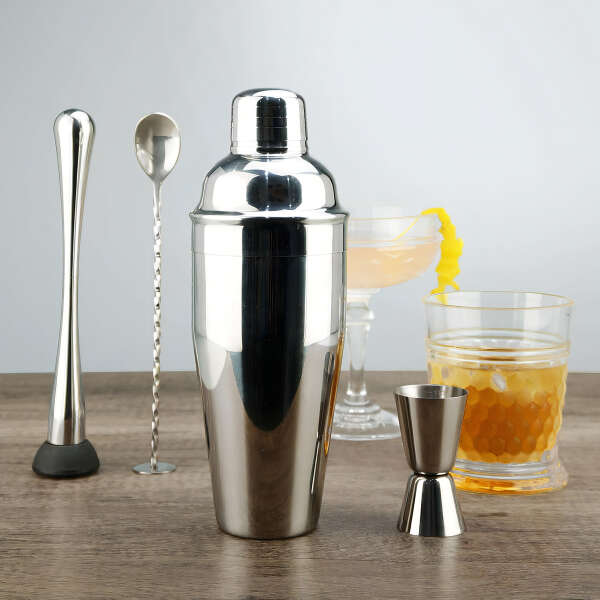 Czw Coctelera Profesional De Barman, Acero Inoxidable 710 Ml Color Plateado - Image 3