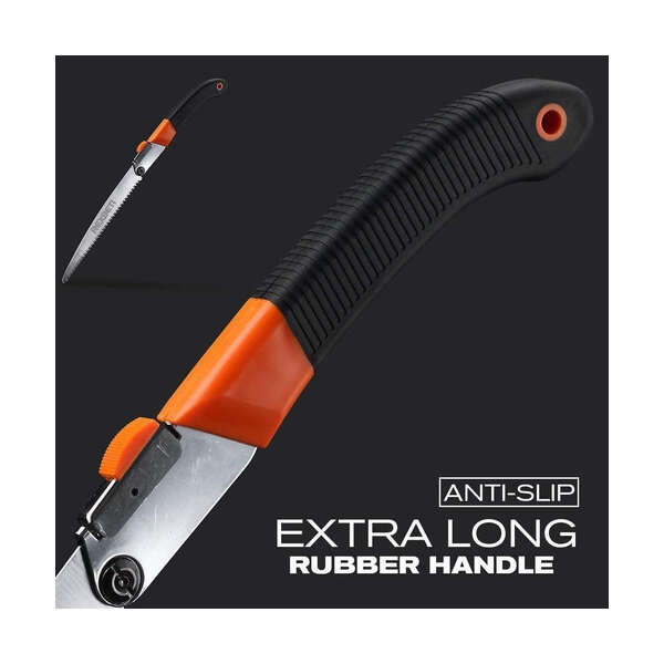 Sierra Plegable Compacta, Rexbeti, Hoja 8.0 In, Para Acampar Color Negro/naranja - Image 4