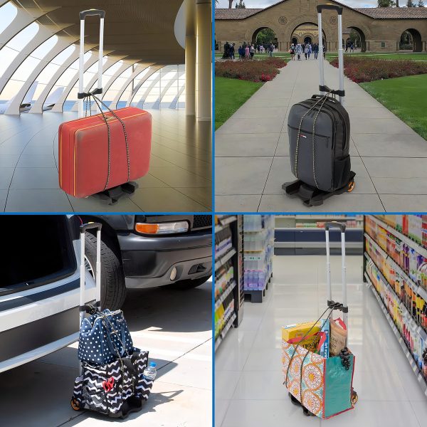 Mount-it! Carrito De Equipaje Con Ruedas Plegable Para 35k Color Negro - Image 3