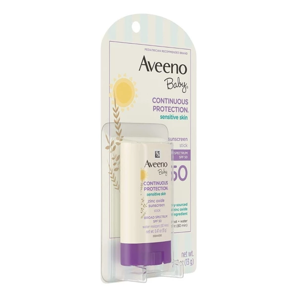 Aveeno Baby Bloqueador Protector Solar Mineral Facial En Stick Spf 50 - Resistente Al Agua - 13gr - Image 2