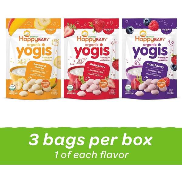 Snack Yogur Orgánico Bebés Y Niños Happy Baby Organic Yogis - Image 2