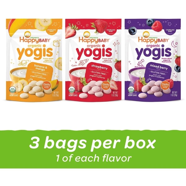 Snack Yogur Orgánico Bebés Y Niños Happy Baby Organic Yogis - Image 2