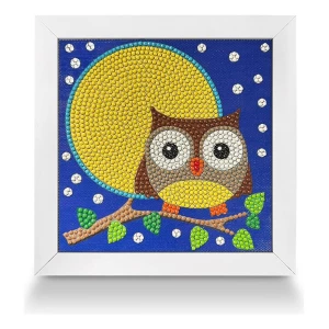 Kit De Pintura De Diamantes 5d Para Niños, Marco De Madera