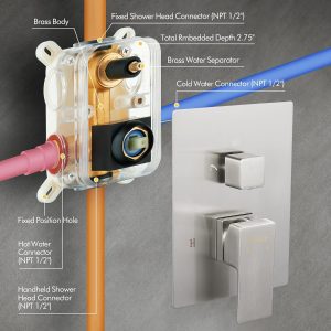 Fransiton - Sistema De Ducha De Techo, Níquel Cepillado 30cm - Image 3