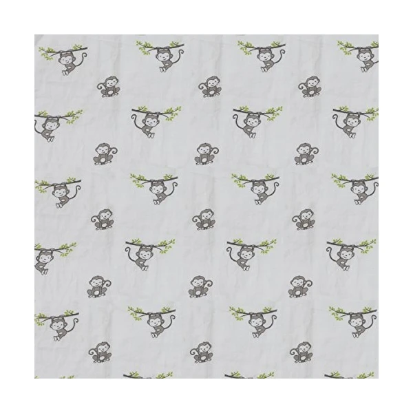 Bacati Conjunto De 4 Monos Felices Muselina Swaddling Mantas - Image 5