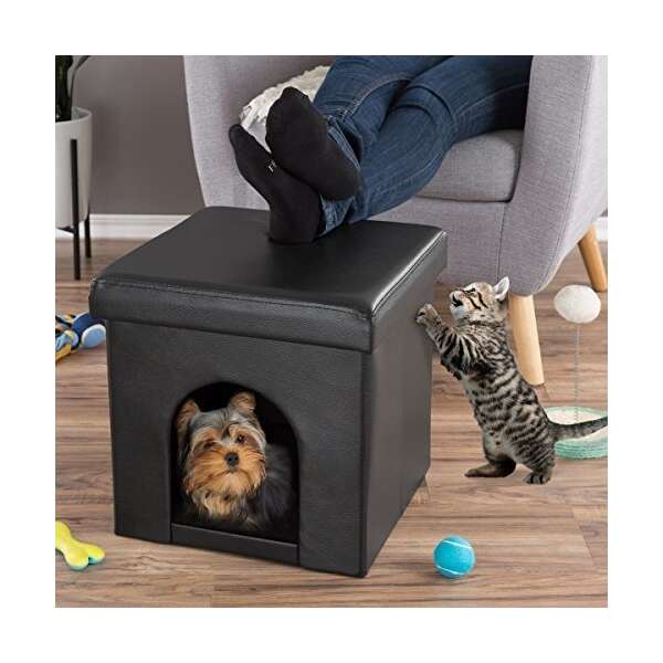 Cama Para Mascotas De Petmaker, Otomana, Plegable, Multiusos - Image 4