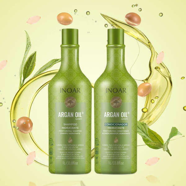 Champú Y Acondicionador De Aceite De Argán Inoar 1l - Image 2