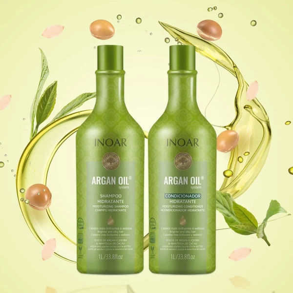 Champú Y Acondicionador De Aceite De Argán Inoar 1l - Image 2