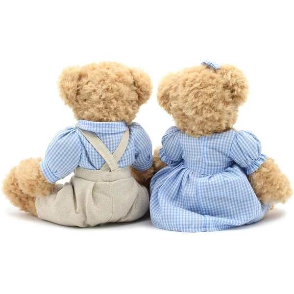 Oitscute - Juego De 2 Ositos De Peluche , Color Azul 28cm - Image 3